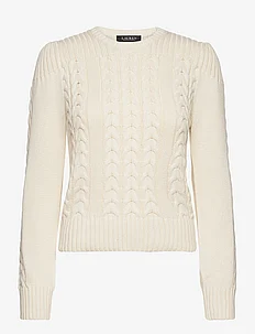Cable-Knit Puff-Sleeve Sweater, Lauren Ralph Lauren