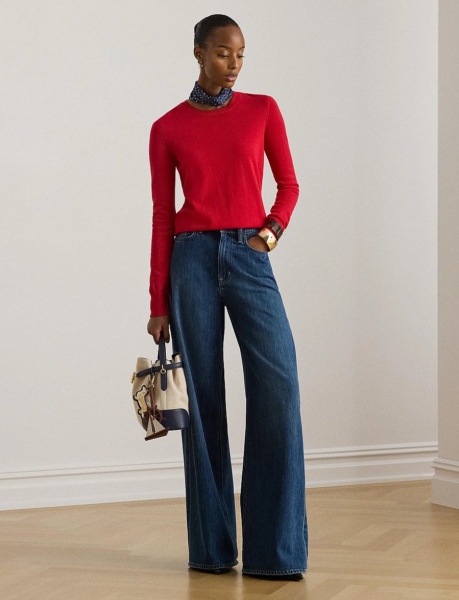 Lauren Ralph Lauren - COTTON MODAL-LS SWEATER - pullover - cruise red - 0