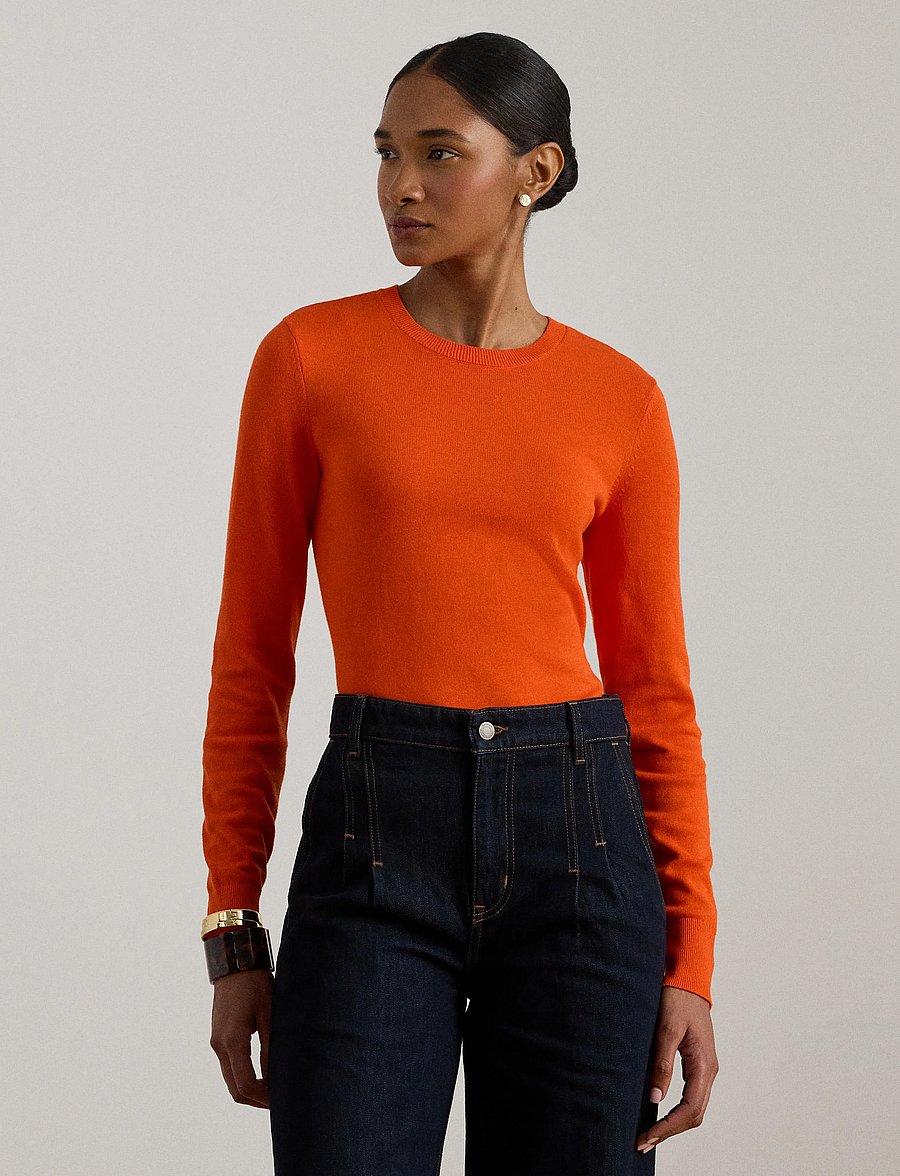 Lauren Ralph Lauren - COTTON MODAL-LS SWEATER - pullover - dusk orange - 3