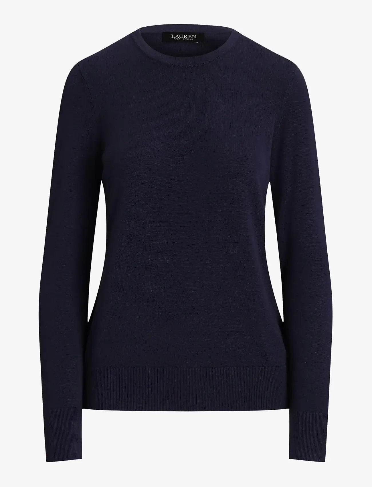 Lauren Ralph Lauren - Cotton-Blend Sweater - langärmlige tops - lauren navy - 1