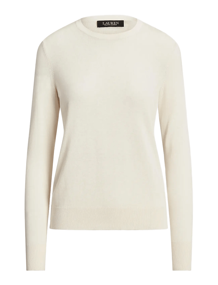 Lauren Ralph Lauren - COTTON MODAL-LS SWEATER - pullover - mascarpone cream - 1