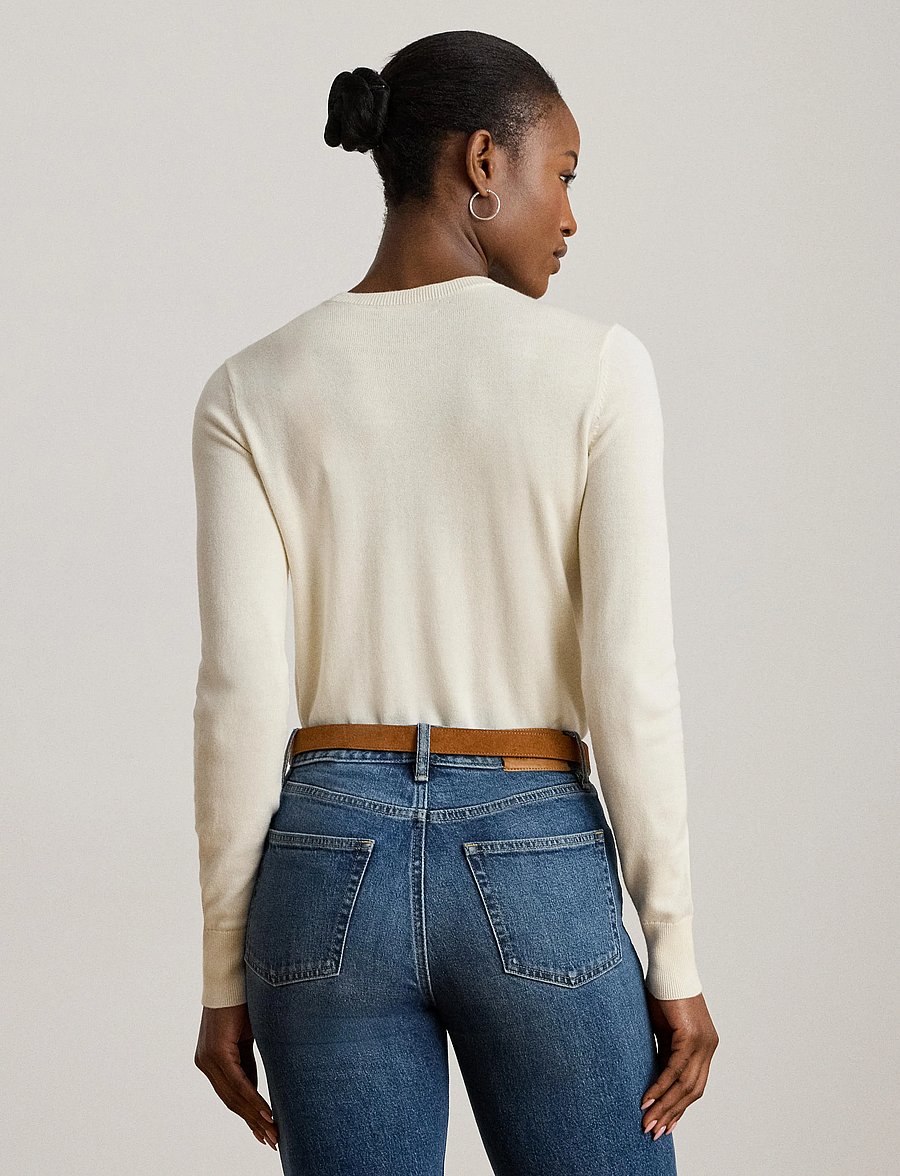 Lauren Ralph Lauren - COTTON MODAL-LS SWEATER - pullover - mascarpone cream - 2