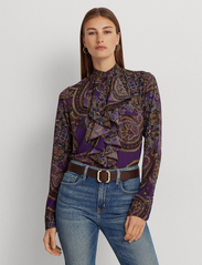 Lauren Ralph Lauren - Paisley Ruffle-Trim Georgette Shirt - krekli ar garām piedurknēm - purple multi - 2