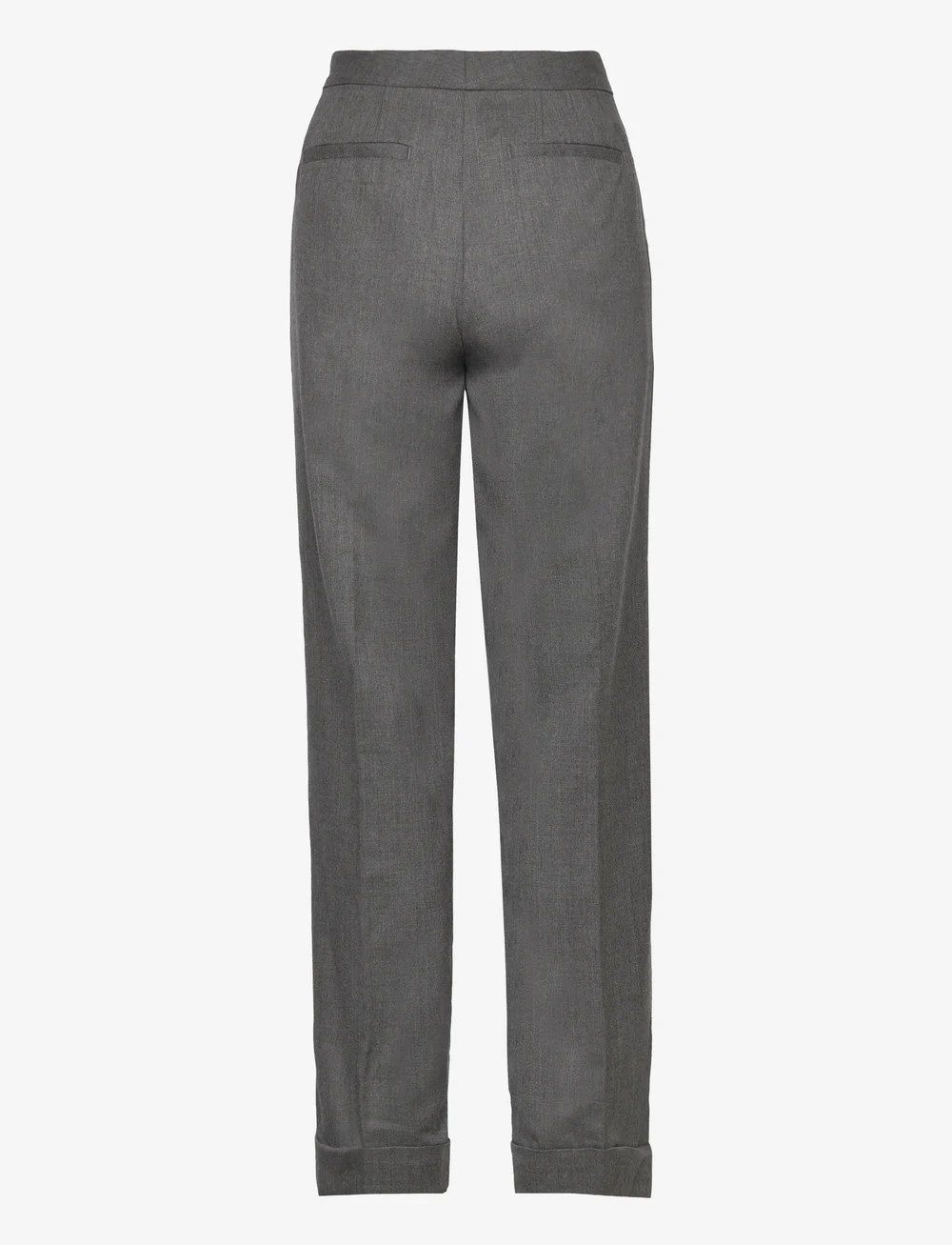 Pleated Wool Twill Straight Pant