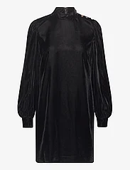 Lauren Ralph Lauren - Button-Trim Velvet Mockneck Dress - minikleidid - black velvet - 0