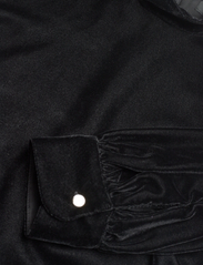 Lauren Ralph Lauren - Button-Trim Velvet Mockneck Dress - trumpos suknelės - black velvet - 3