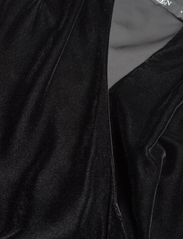 Lauren Ralph Lauren - Pleated Velvet Surplice Blouse - blūzes ar garām piedurknēm - black velvet - 3