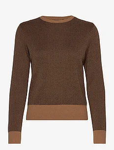 Cotton-Blend Herringbone-Knit Sweater, Lauren Ralph Lauren