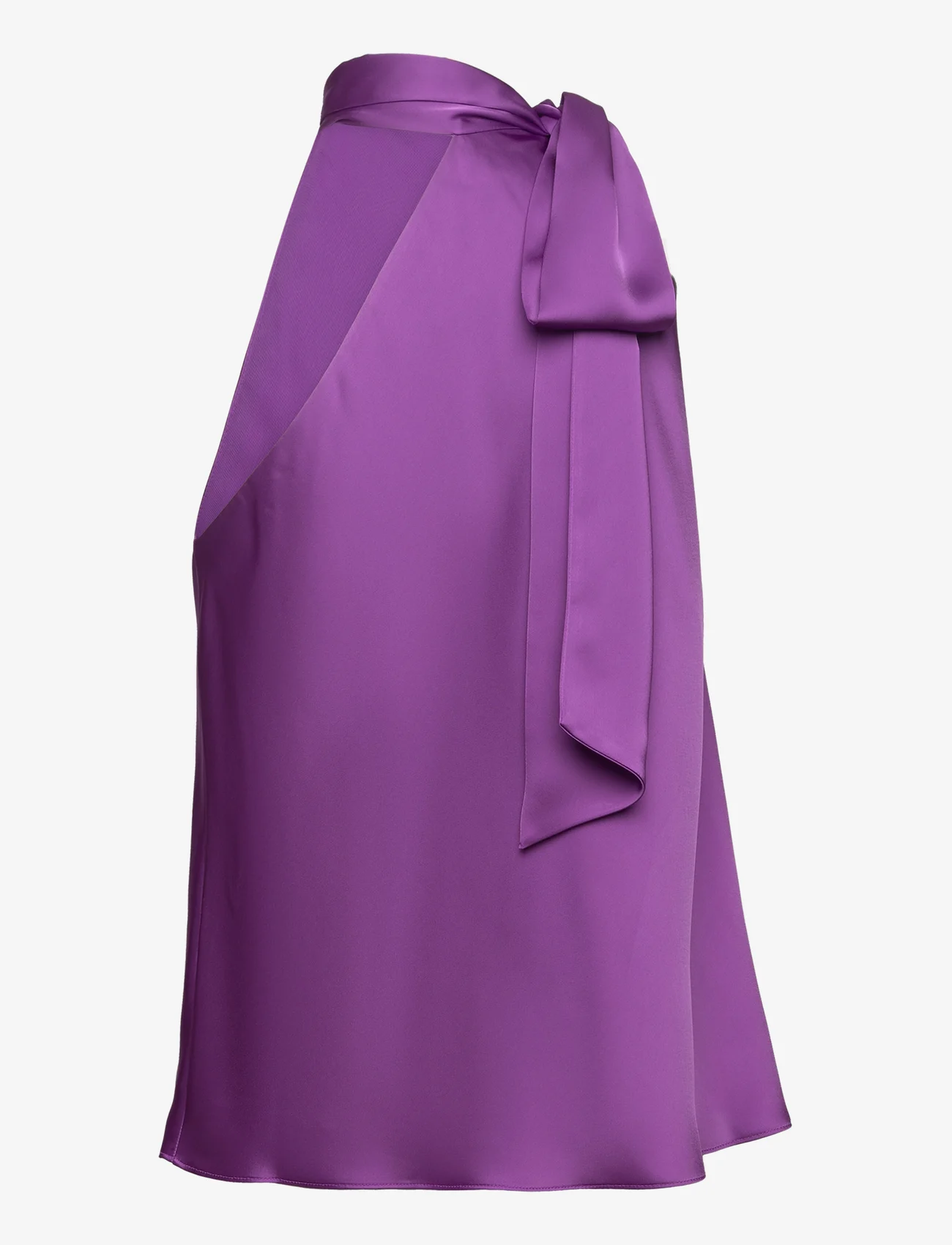 Lauren Ralph Lauren - Charmeuse Tie-Neck Halter Blouse - Ärmlösa blusar - purple jasper - 1