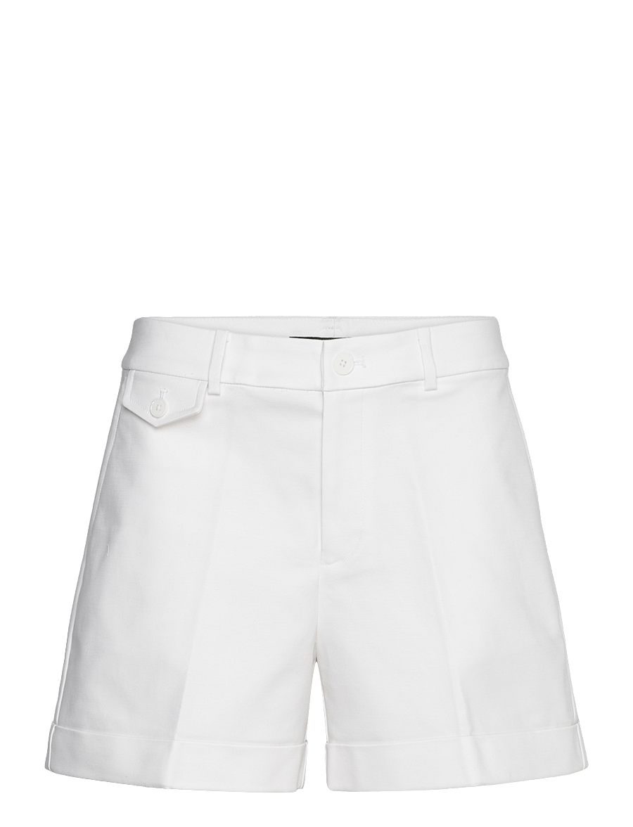 Lauren Ralph Lauren - Pleated Double-Faced Cotton Short - casual shorts - white - 1