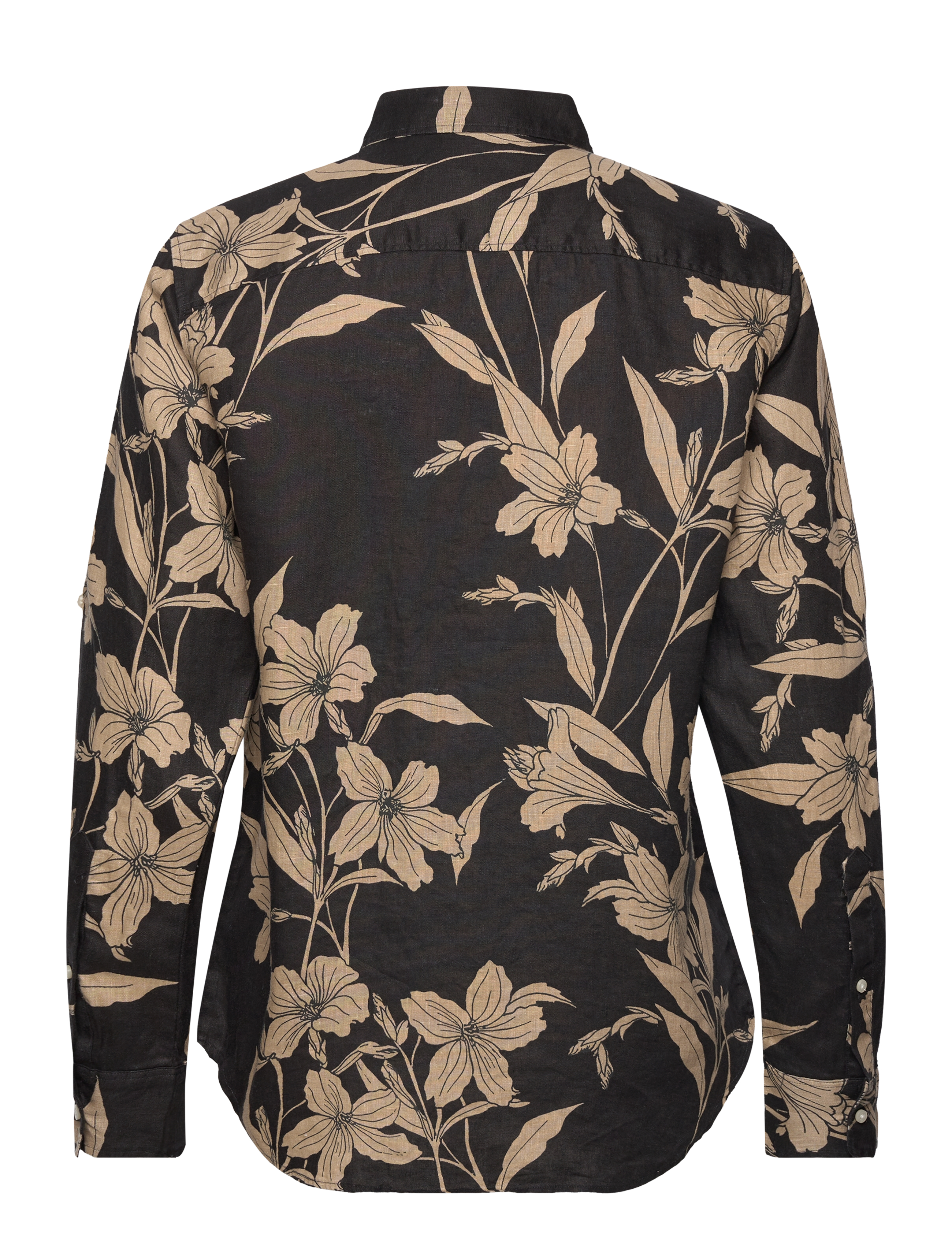 Lauren Ralph Lauren - Floral Linen Shirt - black/tan - 1