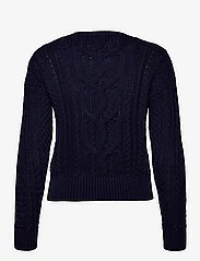 Lauren Ralph Lauren - Cable-Knit Cotton Crewneck Sweater - striktrøjer - refined navy - 1