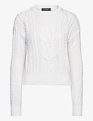 Lauren Ralph Lauren - Cable-Knit Cotton Crewneck Sweater - džemperiai - white - 0
