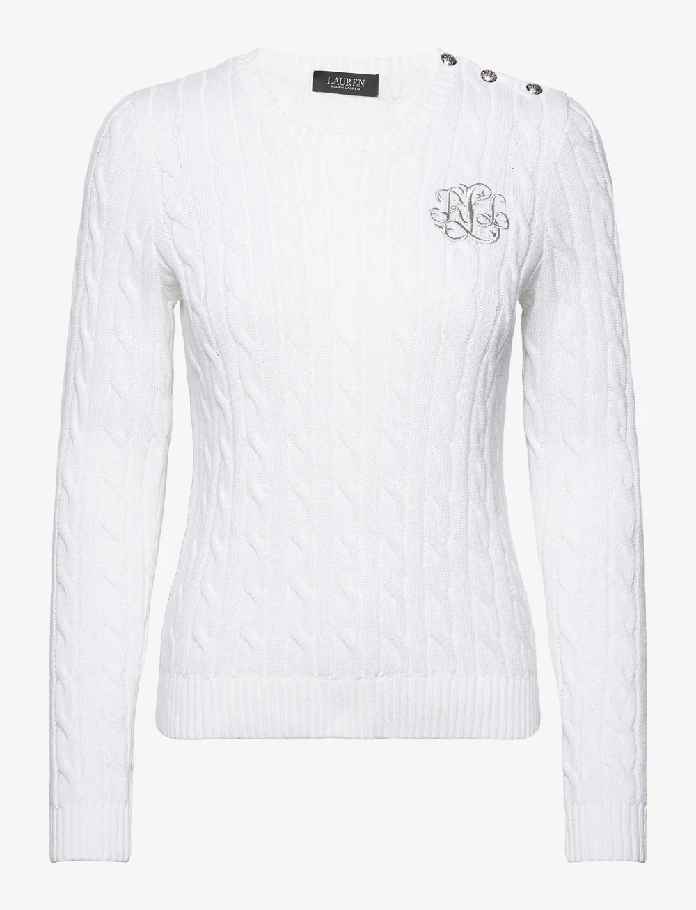White ralph lauren cable knit jumper sales