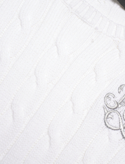 Lauren Ralph Lauren - Button-Trim Cable-Knit Cotton Sweater - striktrøjer - white - 2