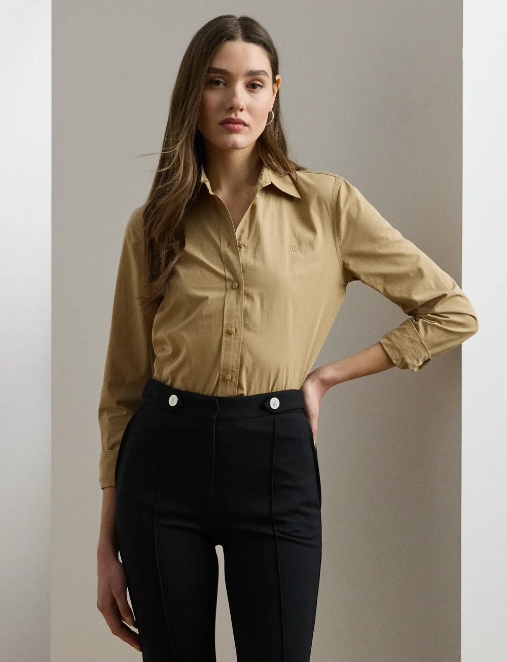 Lauren Ralph Lauren - Featherweight Cotton Shirt - denimskjorter - birch tan - 3