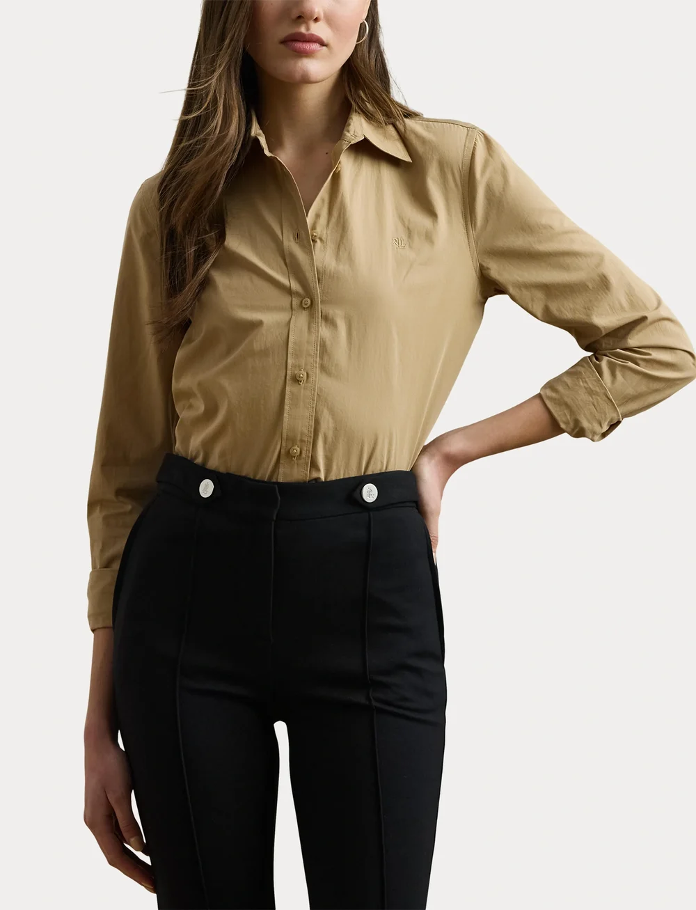 Lauren Ralph Lauren - Featherweight Cotton Shirt - denimskjorter - birch tan - 5