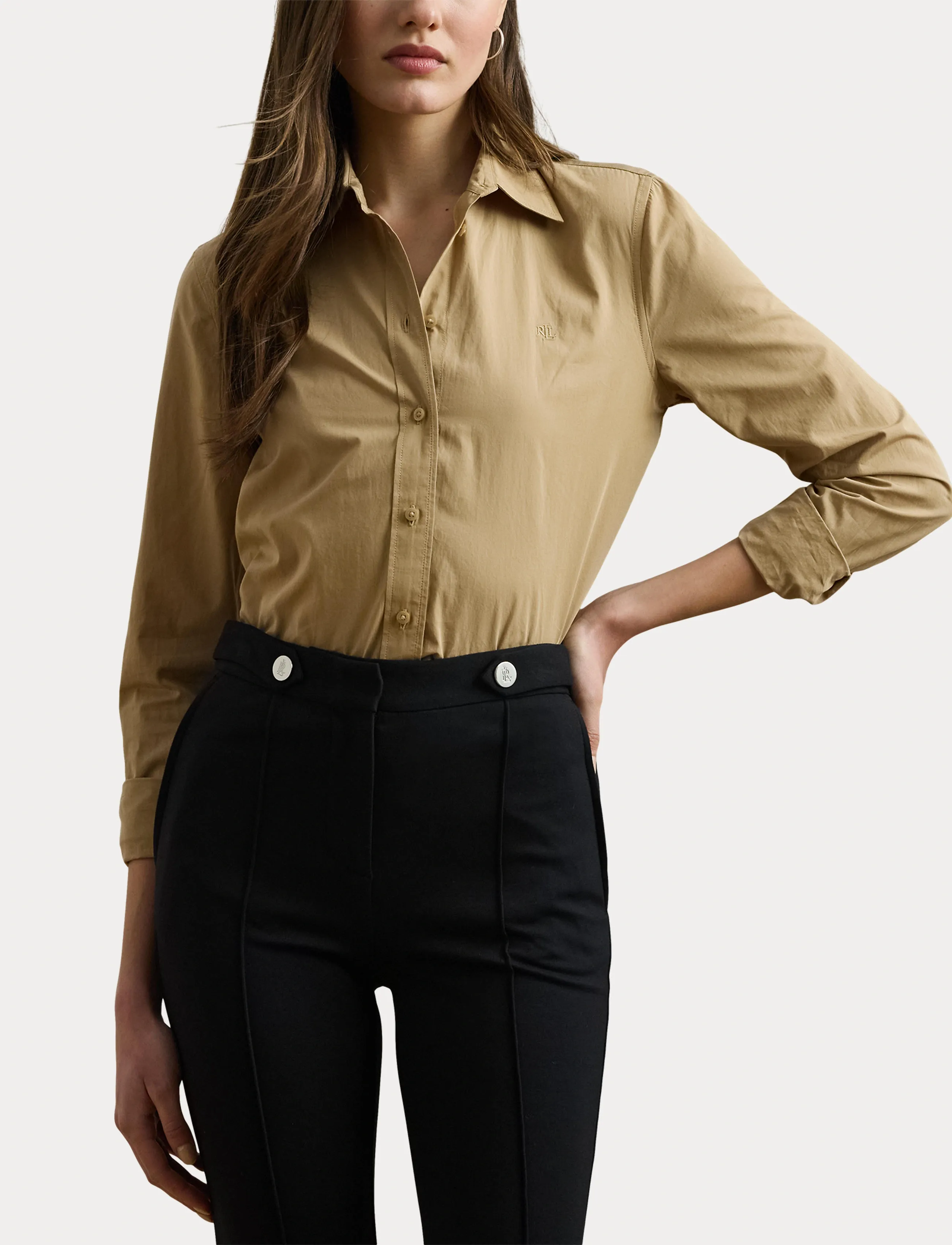 Lauren Ralph Lauren - Featherweight Cotton Shirt - birch tan - 5