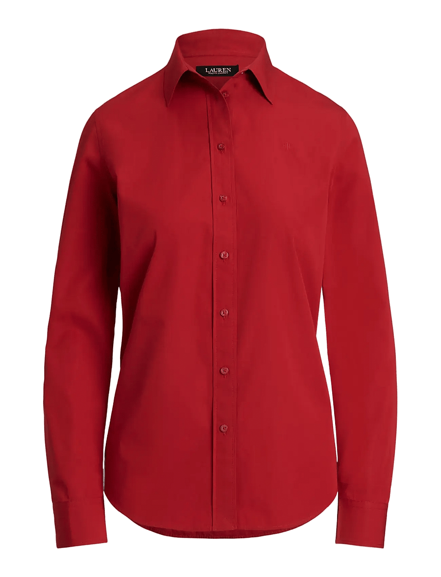Lauren Ralph Lauren - Featherweight Cotton Shirt - madison red - 1