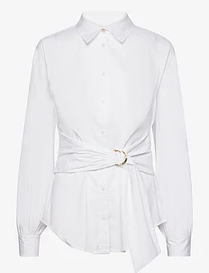Tie-Front Cotton-Blend Shirt, Lauren Ralph Lauren