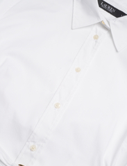 Lauren Ralph Lauren - Tie-Front Cotton-Blend Shirt - krekli ar garām piedurknēm - white - 2