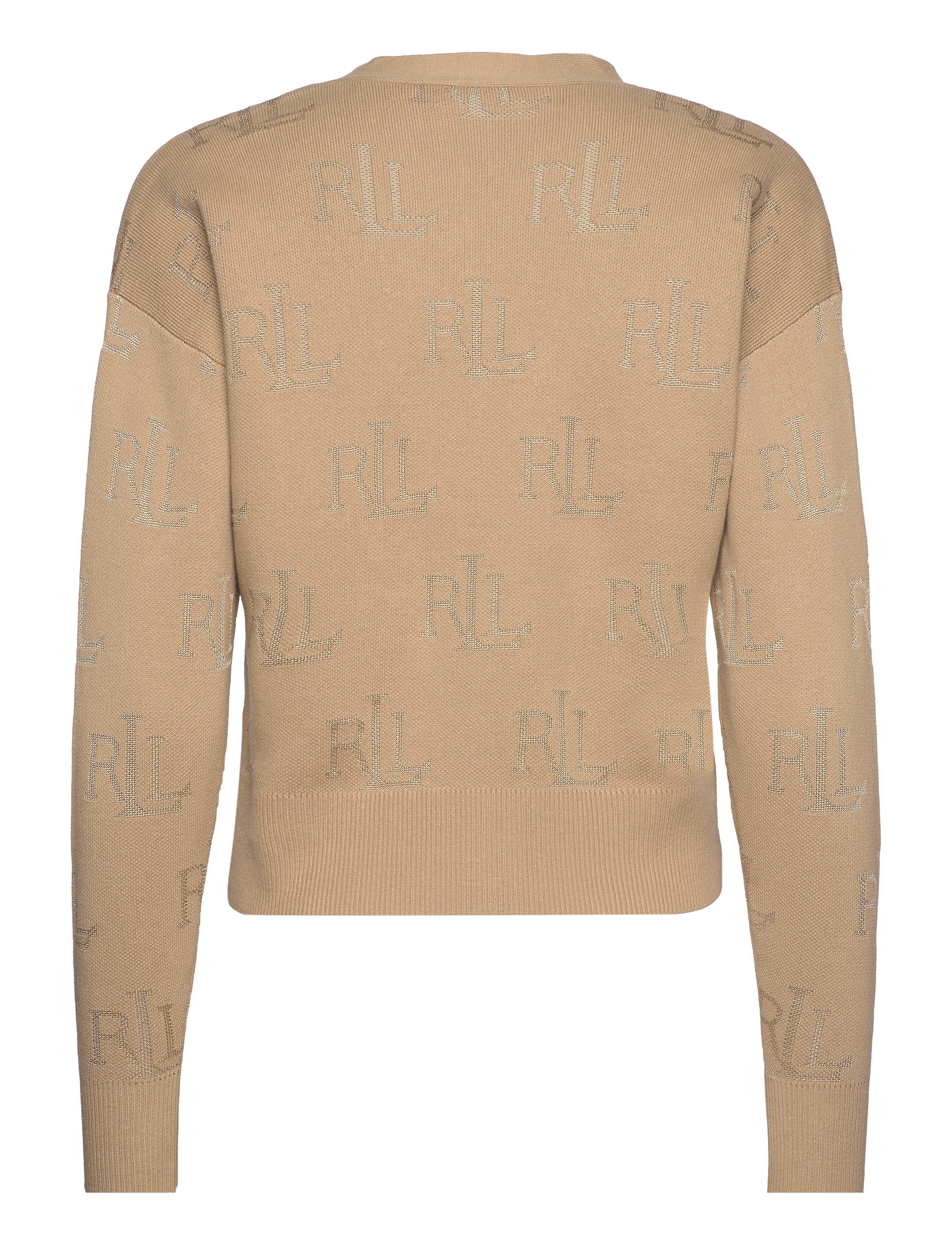 Lauren Ralph Lauren - Logo Cotton-Blend Jacquard Cardigan - birch tan - 1