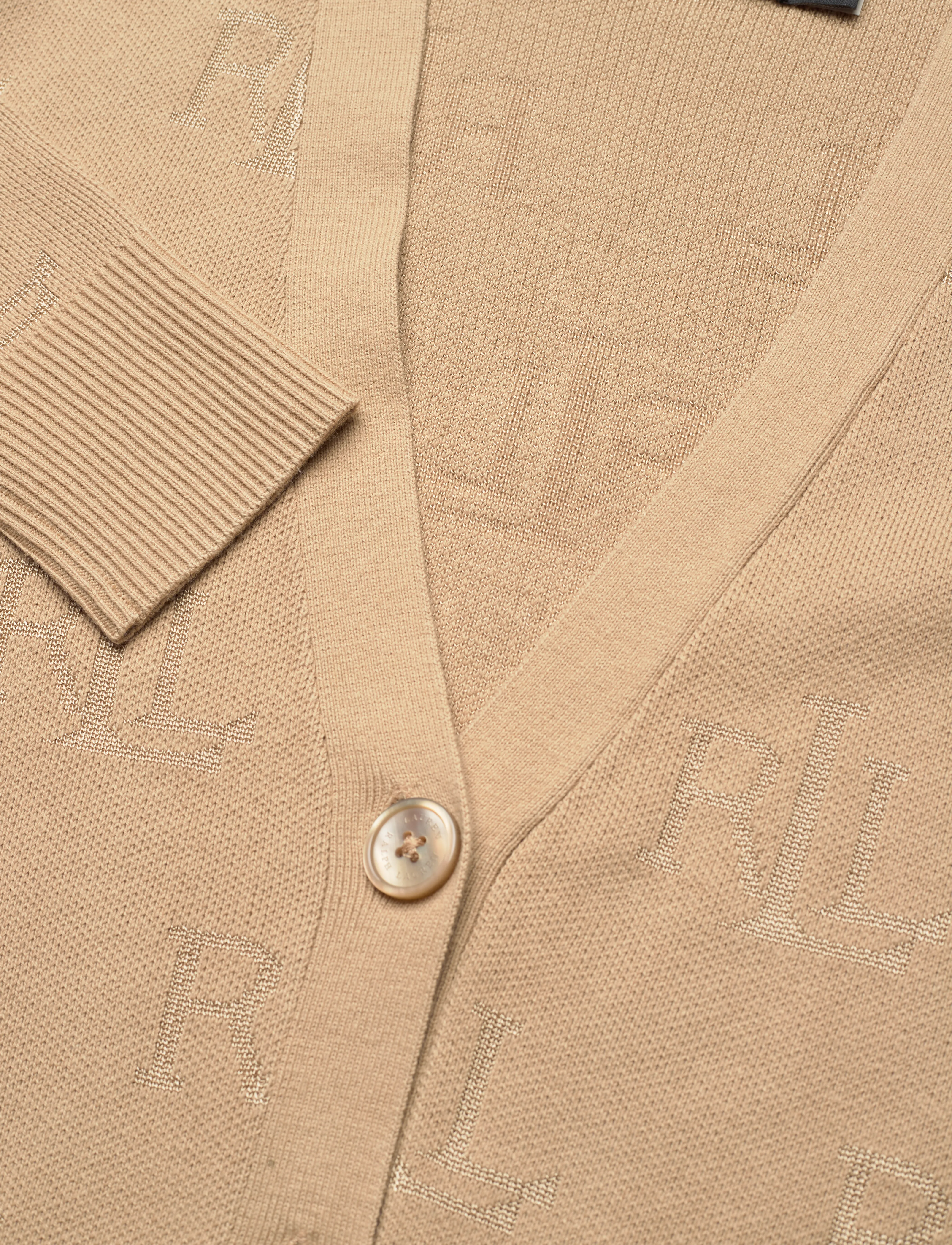 Lauren Ralph Lauren - Logo Cotton-Blend Jacquard Cardigan - birch tan - 2