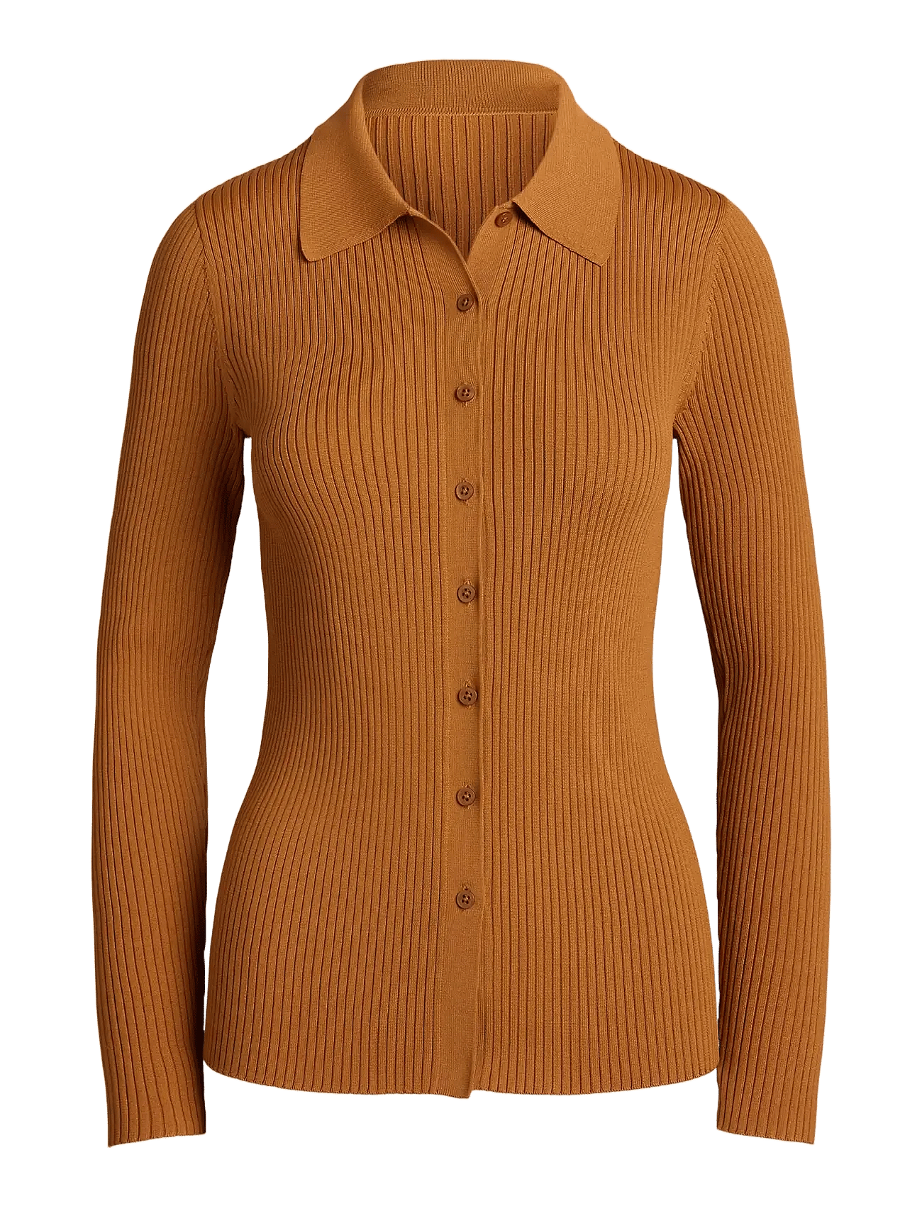 Lauren Ralph Lauren | Rib-Knit Long-Sleeve Polo Cardigan | L