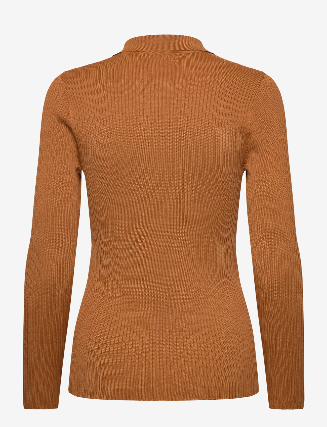 Lauren Ralph Lauren - Rib-Knit Long-Sleeve Polo Cardigan - cardigans - cinnamon bark - 2