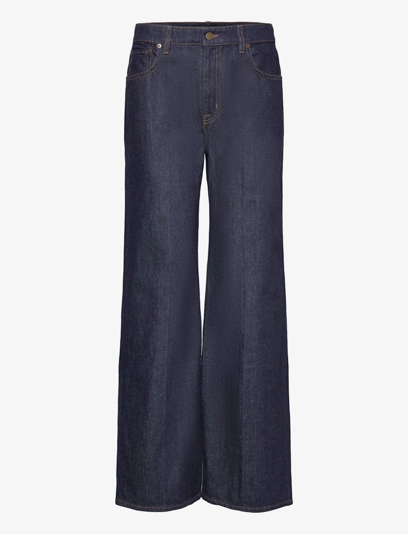 Lauren Ralph Lauren - Mid-Rise Wide-Leg Jean - brede jeans - deep rinse wash - 0