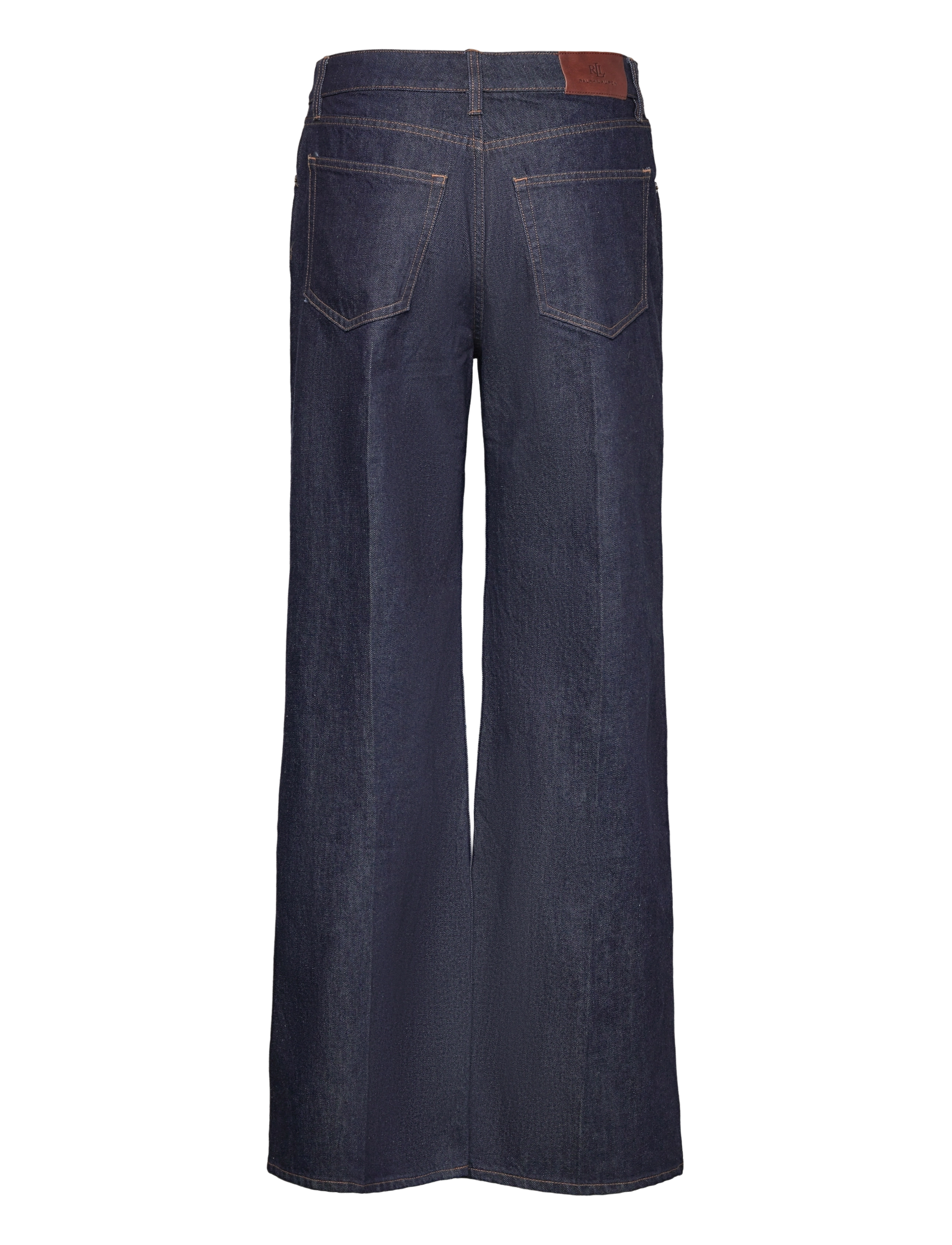Lauren Ralph Lauren - Mid-Rise Wide-Leg Jean - deep rinse wash - 1