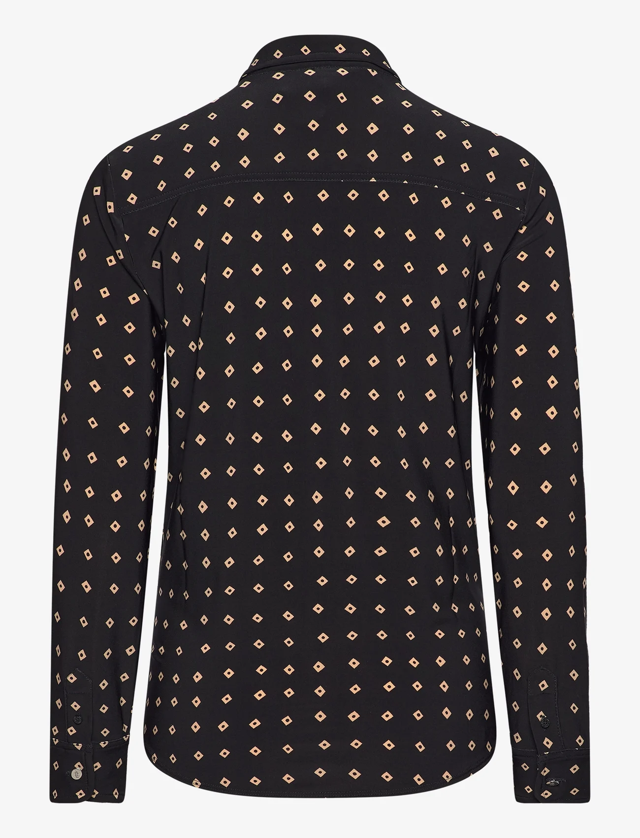 Lauren Ralph Lauren - Geo-Print Stretch Jersey Shirt - denimskjorter - black/tan - 1