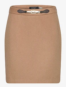 Buckle-Trim Wool-Blend Pencil Skirt, Lauren Ralph Lauren
