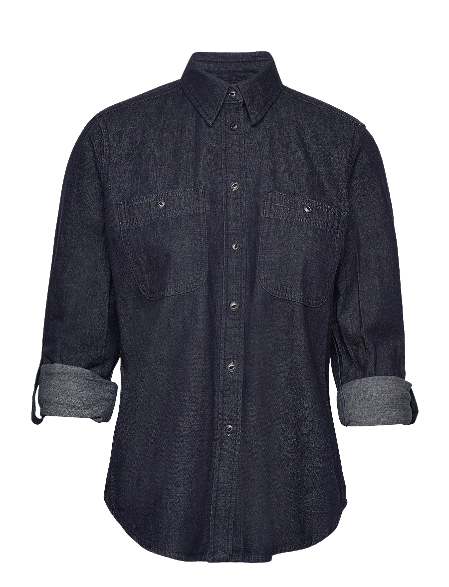 Lauren Ralph Lauren - Denim Roll-Tab-Sleeve Shirt - deep rinse wash - 2