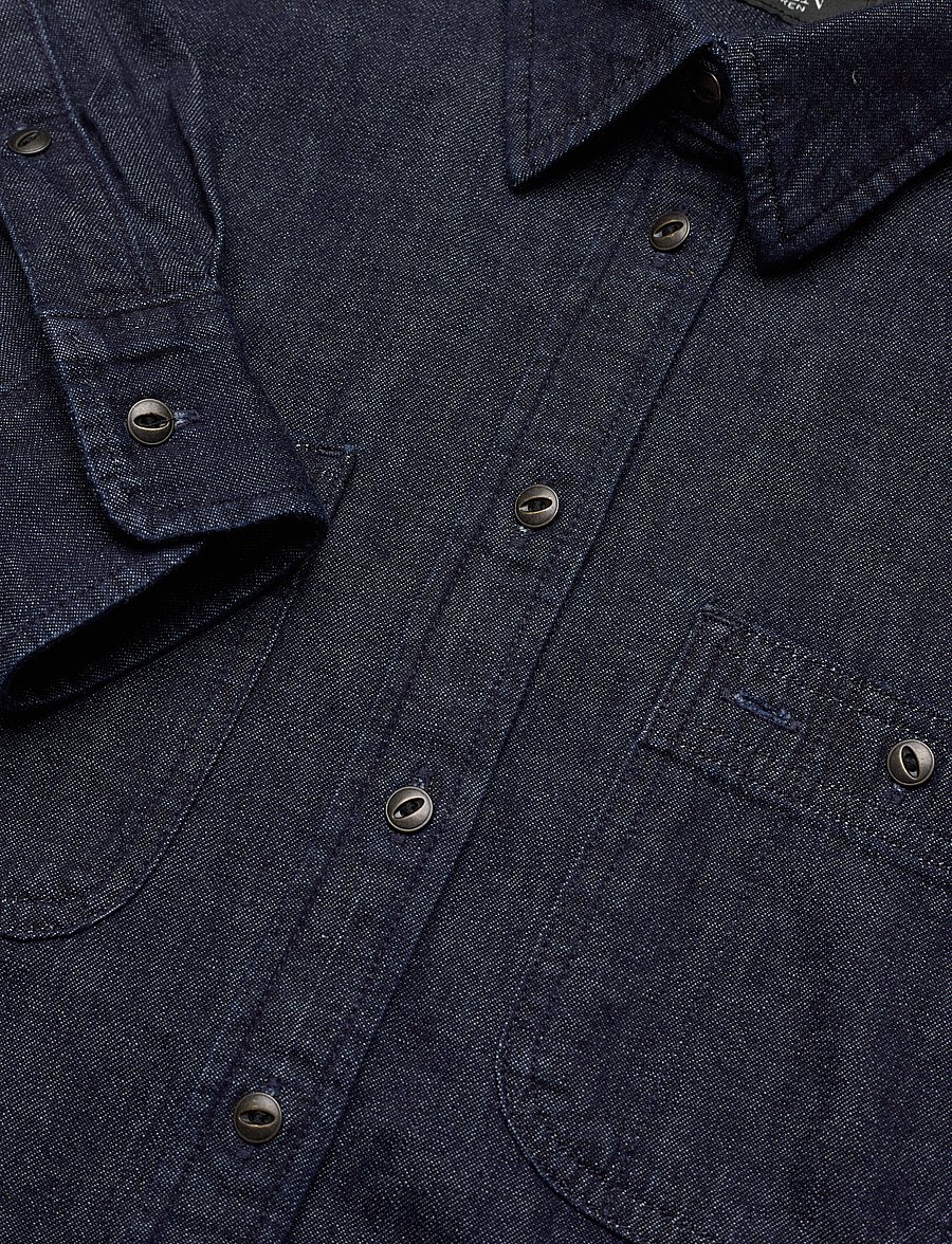 Lauren Ralph Lauren - Denim Roll-Tab-Sleeve Shirt - deep rinse wash - 3