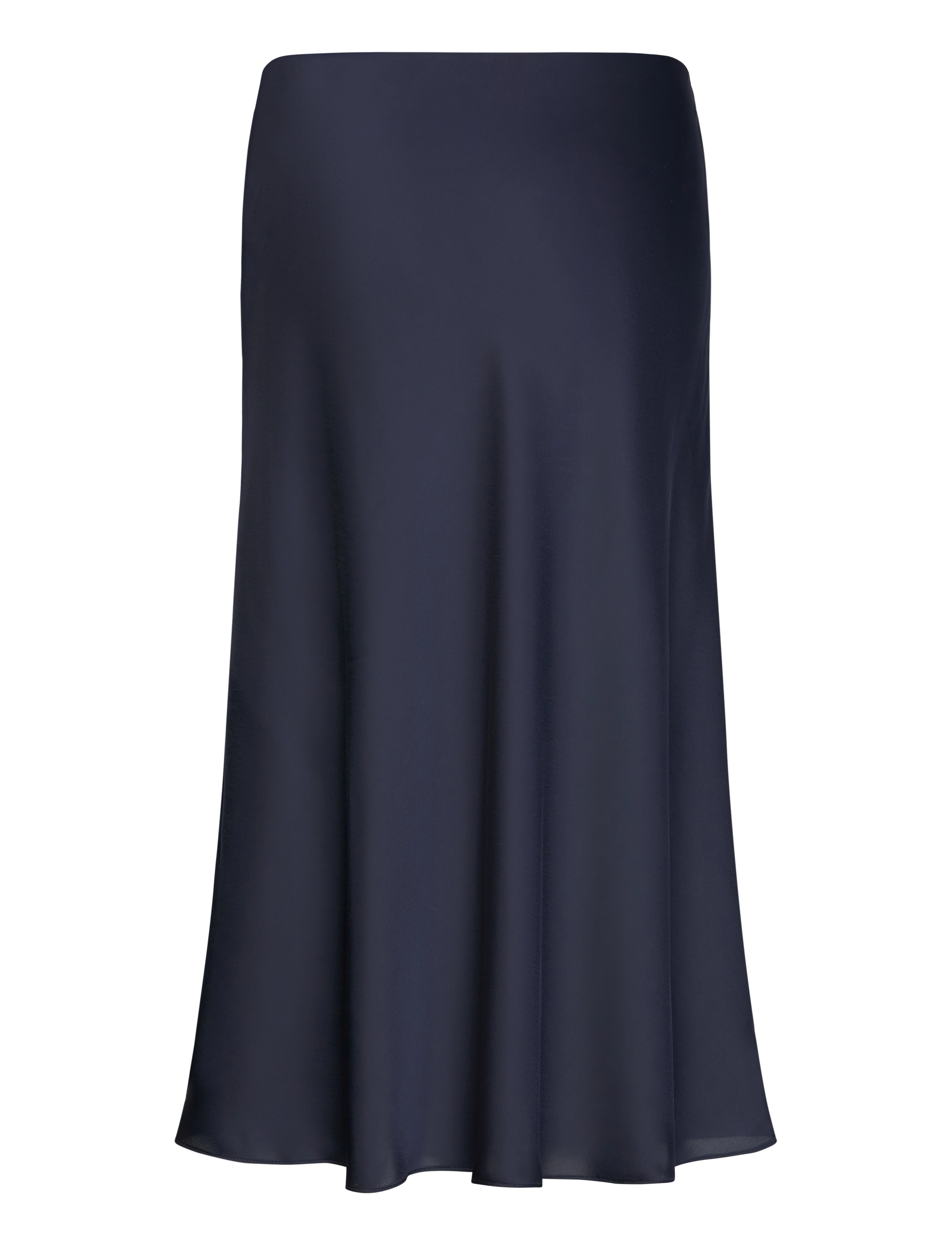 Lauren Ralph Lauren - Satin Charmeuse Midi Skirt - lauren navy - 2