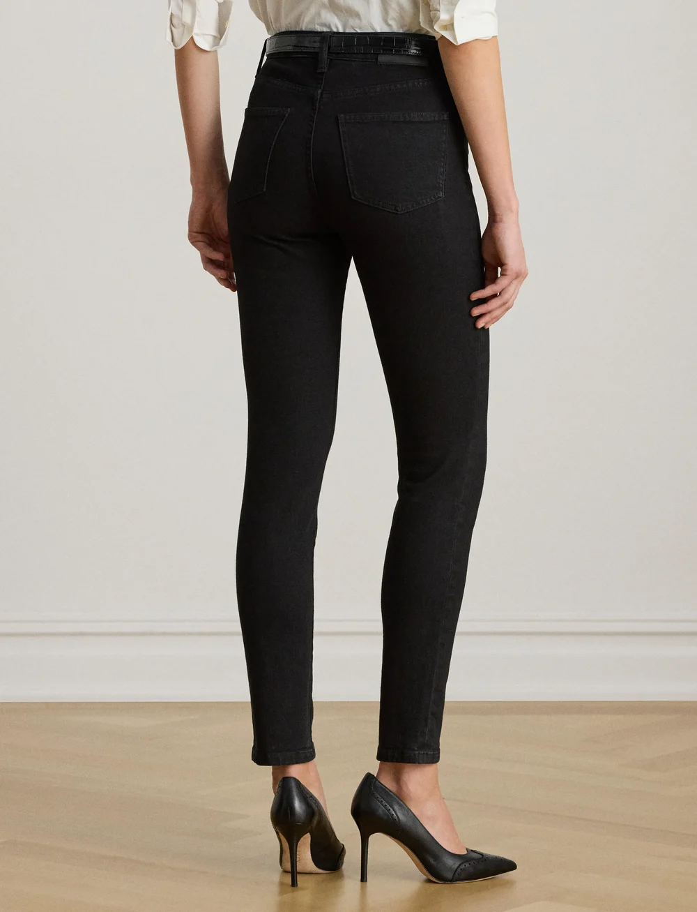 Lauren Ralph Lauren - High-Rise Skinny Ankle Jean - skinny jeans - black wash - 2