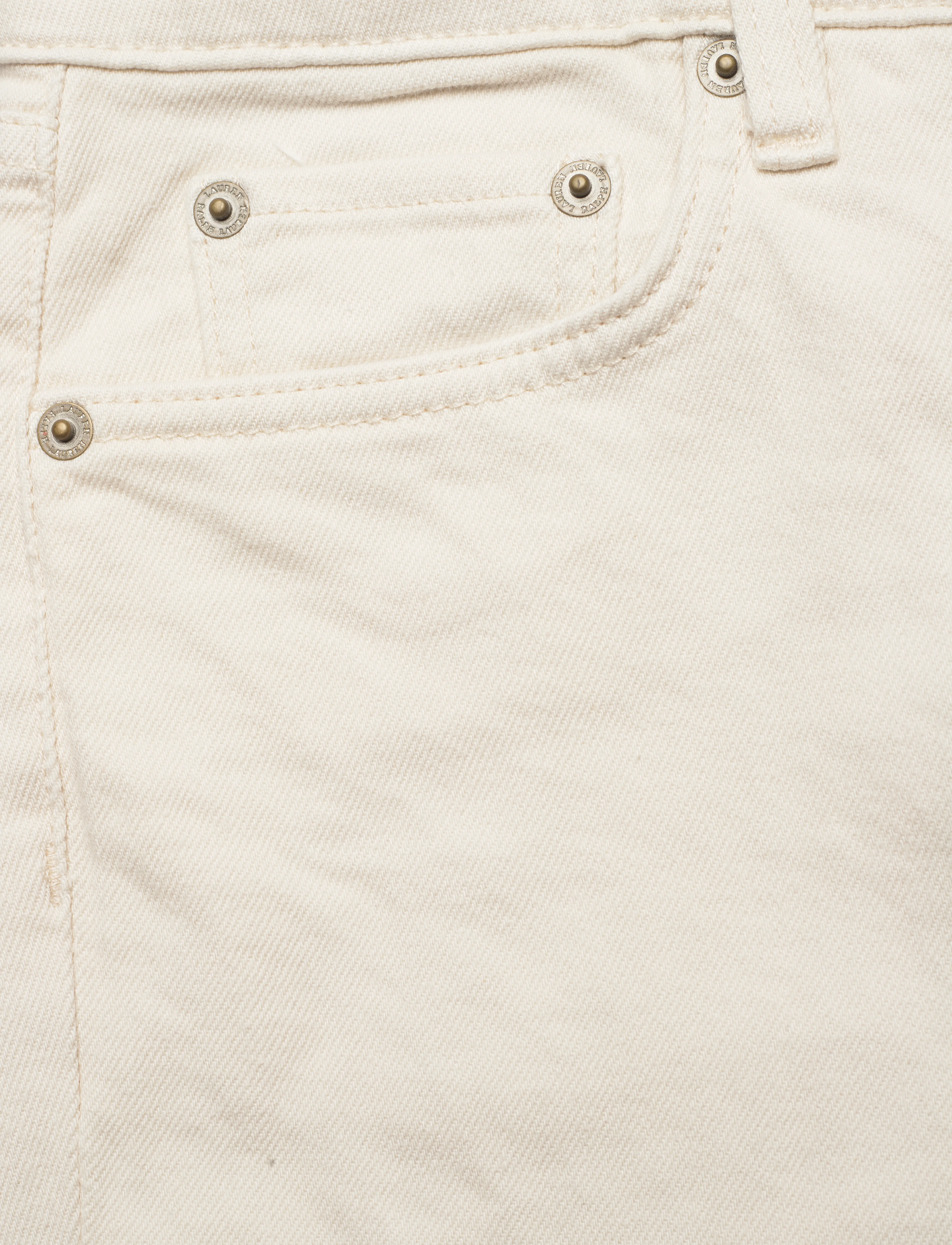 Lauren Ralph Lauren - High-Rise Straight Ankle Jean - cream wash - 2