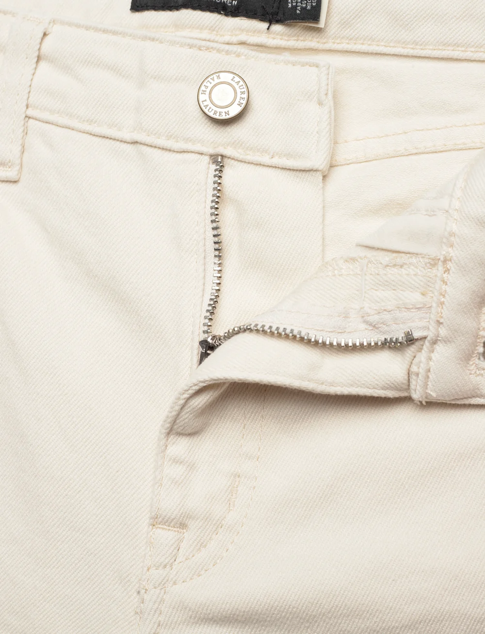 Lauren Ralph Lauren - High-Rise Straight Ankle Jean - straight jeans - cream wash - 3