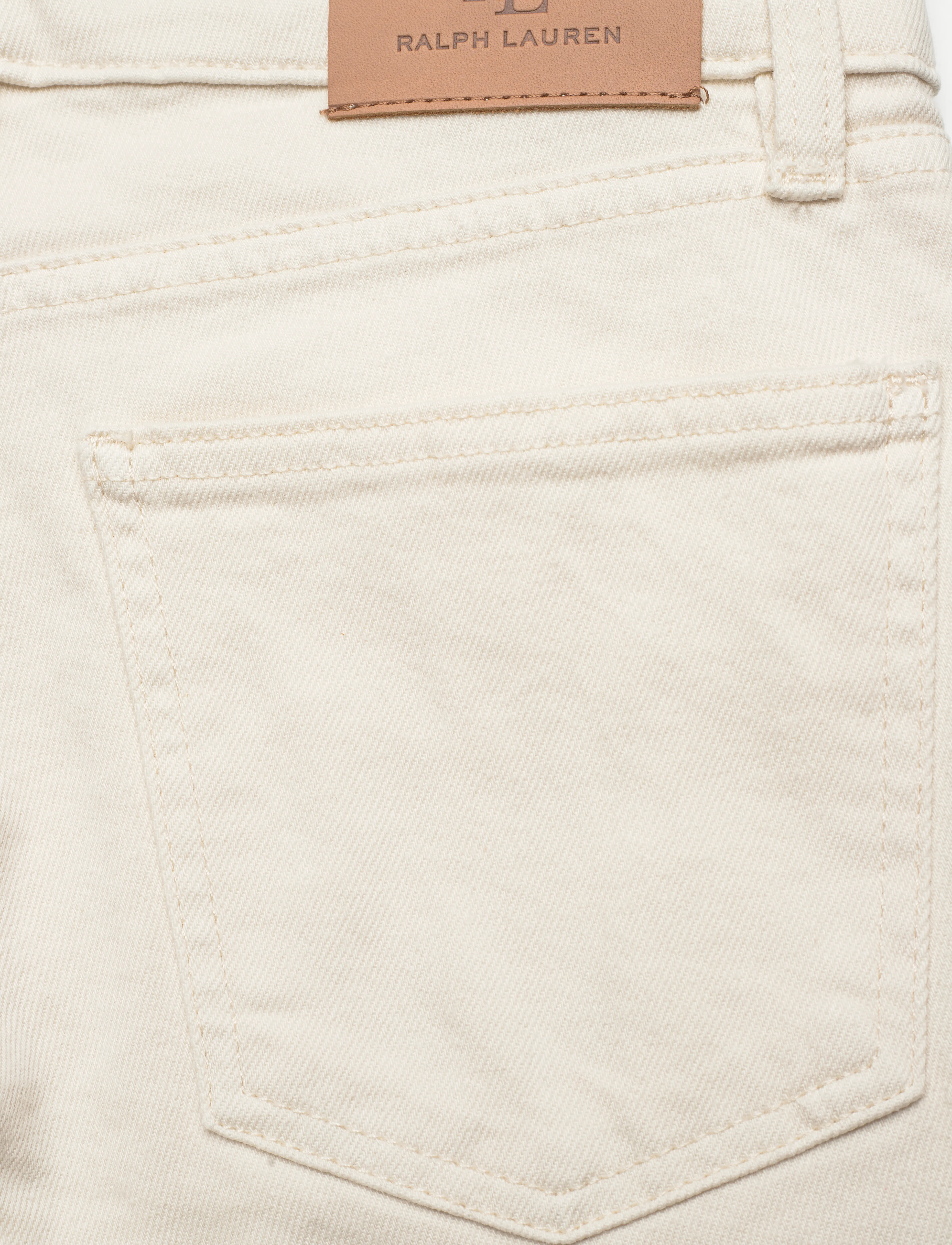 Lauren Ralph Lauren - High-Rise Straight Ankle Jean - cream wash - 4