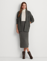 Lauren Ralph Lauren - Cotton Knit Pencil Skirt - megzti sijonai - modern grey heath - 1