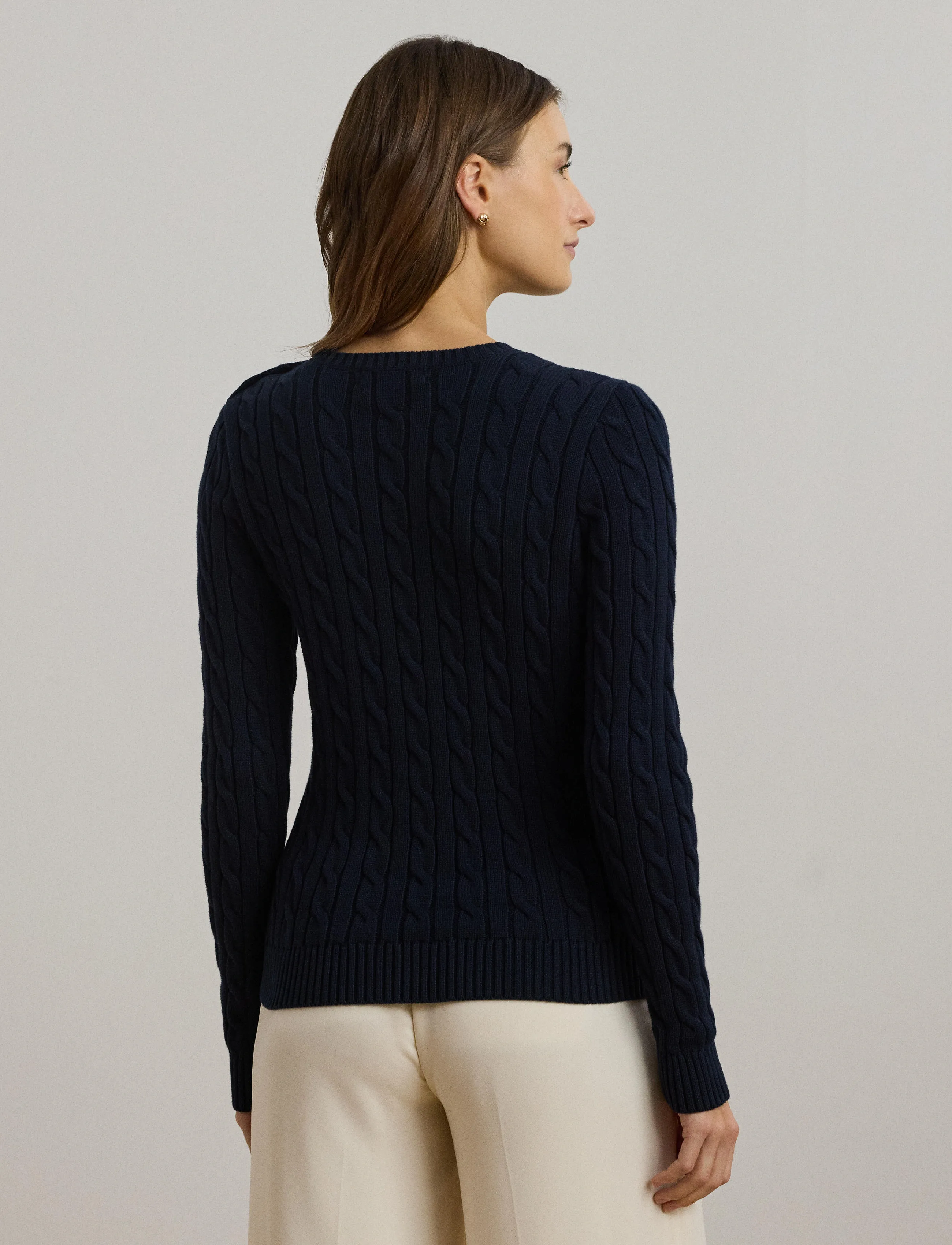 Lauren Ralph Lauren - GASSED COTTON-SWEATER - trøjer - lauren navy - 2