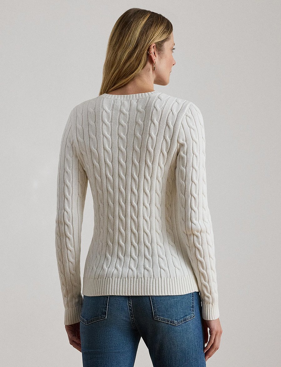 Lauren Ralph Lauren - GASSED COTTON-SWEATER - truien - mascarpone cream - 0