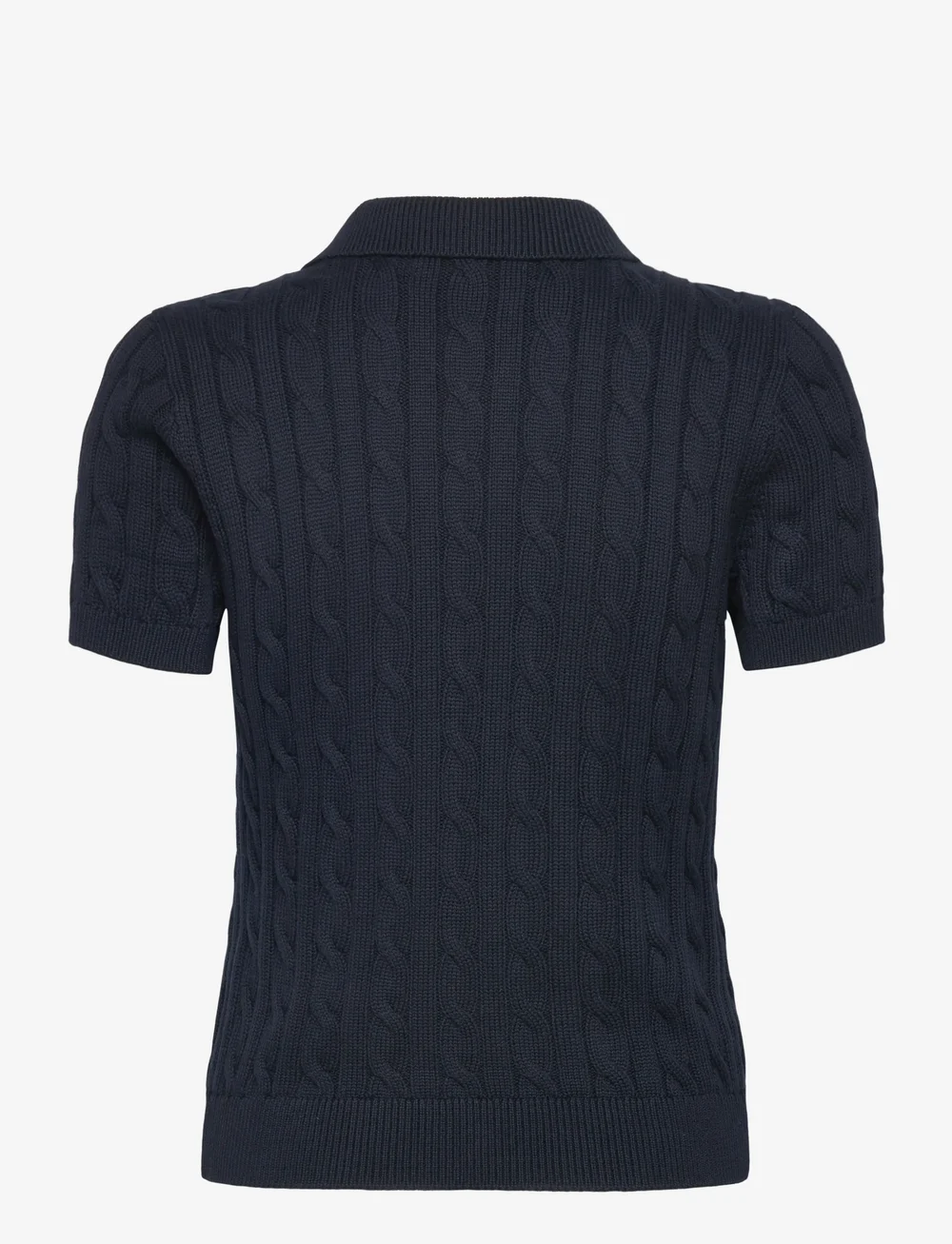 Lauren Ralph Lauren - Cable-Knit Cotton Polo Sweater - sweaters - lauren navy - 1