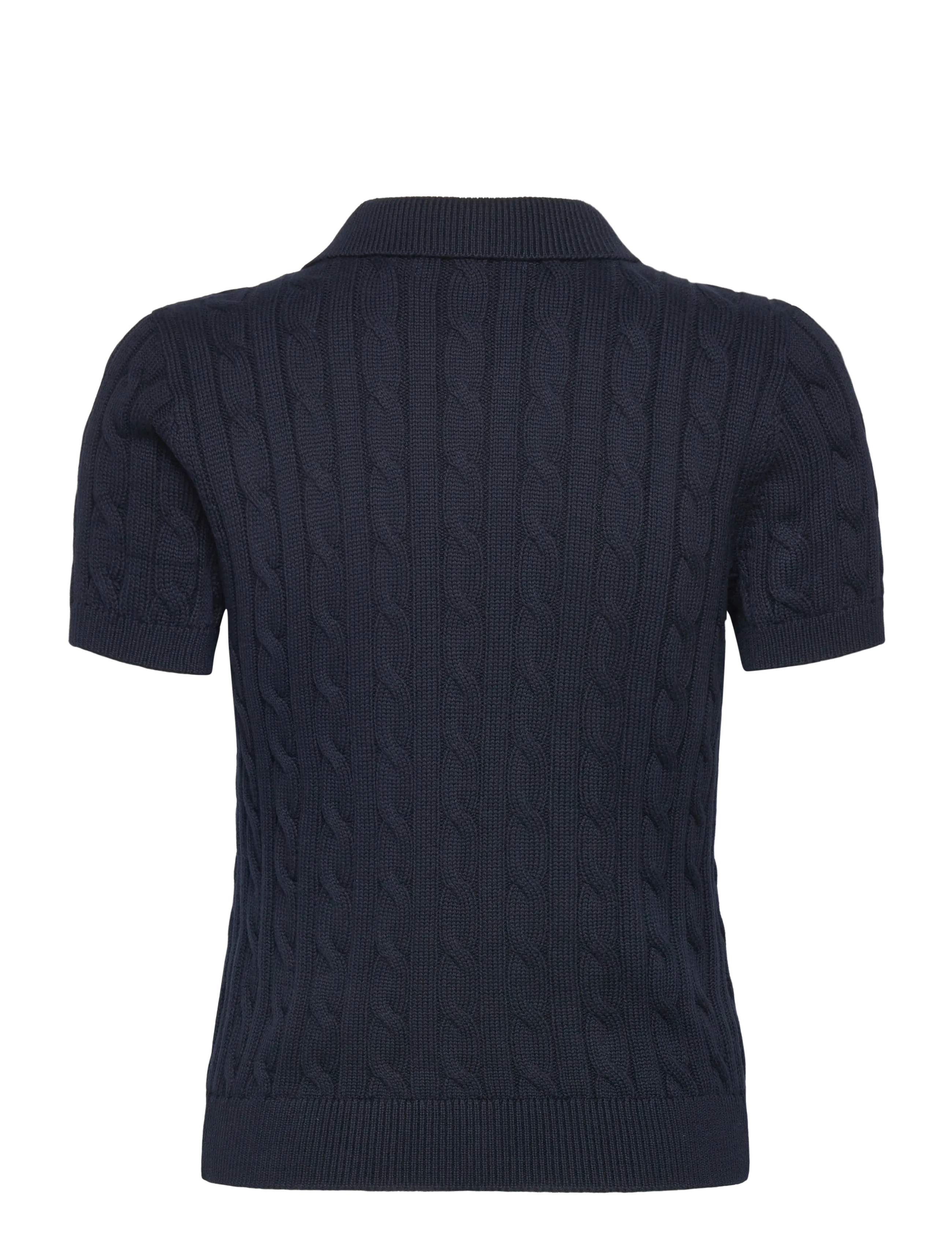 Lauren Ralph Lauren - Cable-Knit Cotton Polo Sweater - sviitrid - lauren navy - 2