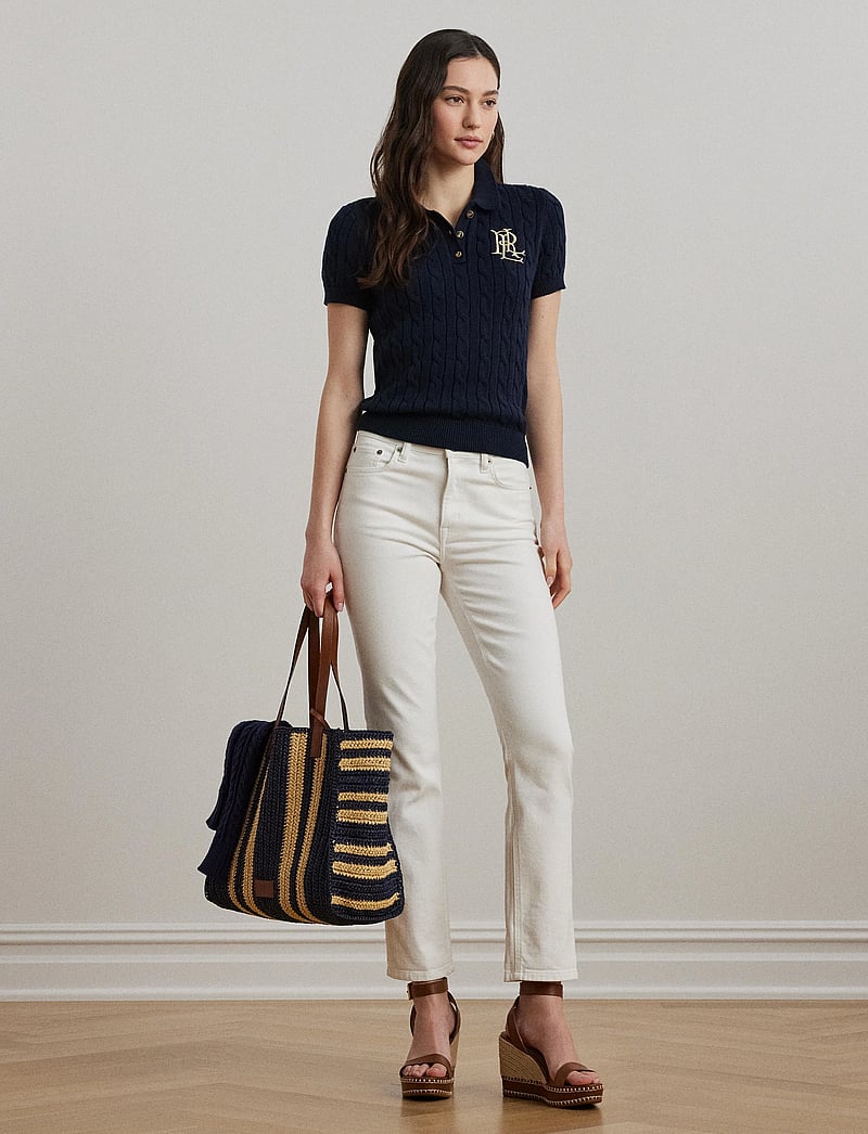 Lauren Ralph Lauren - Cable-Knit Cotton Polo Sweater - pulls - lauren navy - 3