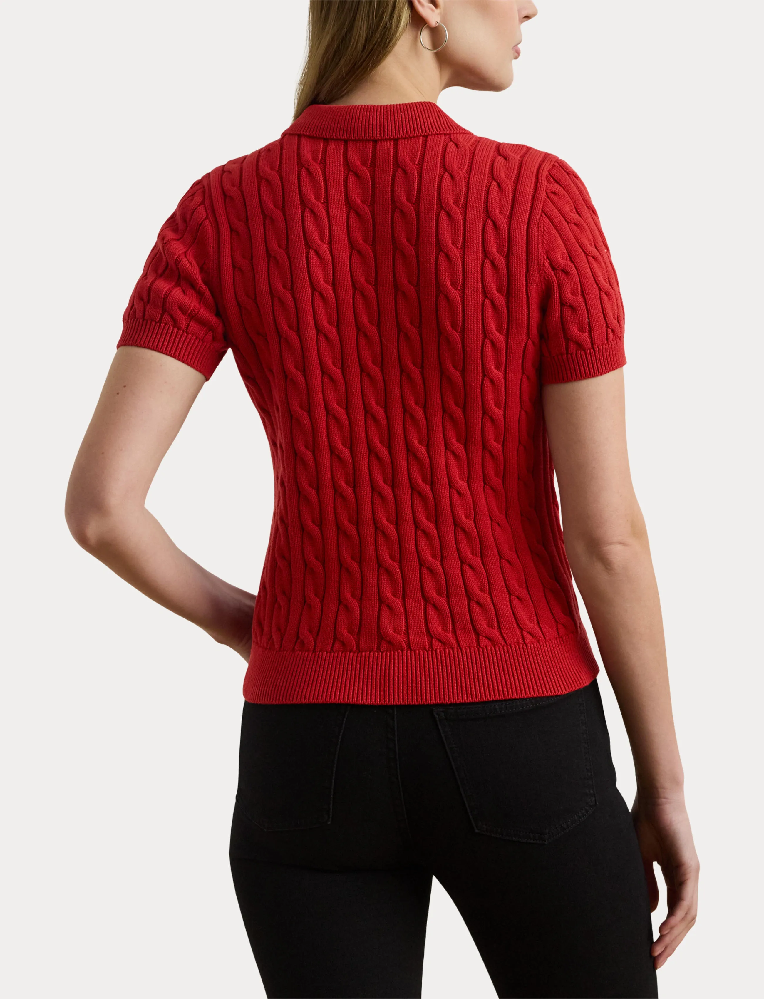 Lauren Ralph Lauren GASSED COTTON-SWEATER - Födelsedag - MADISON RED / red