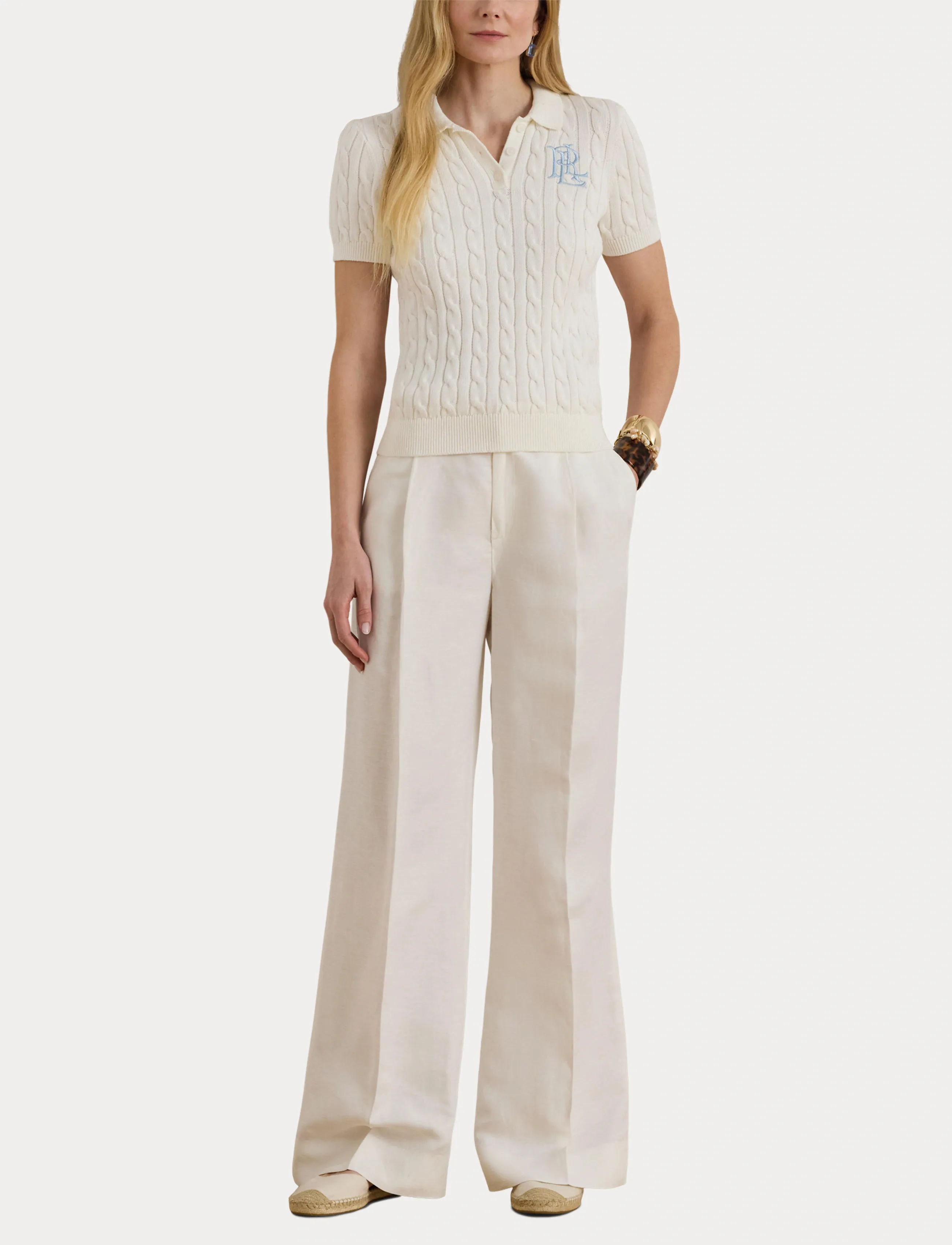 Lauren Ralph Lauren Cable-Knit Cotton Polo Sweater tröjor dam – bild 7