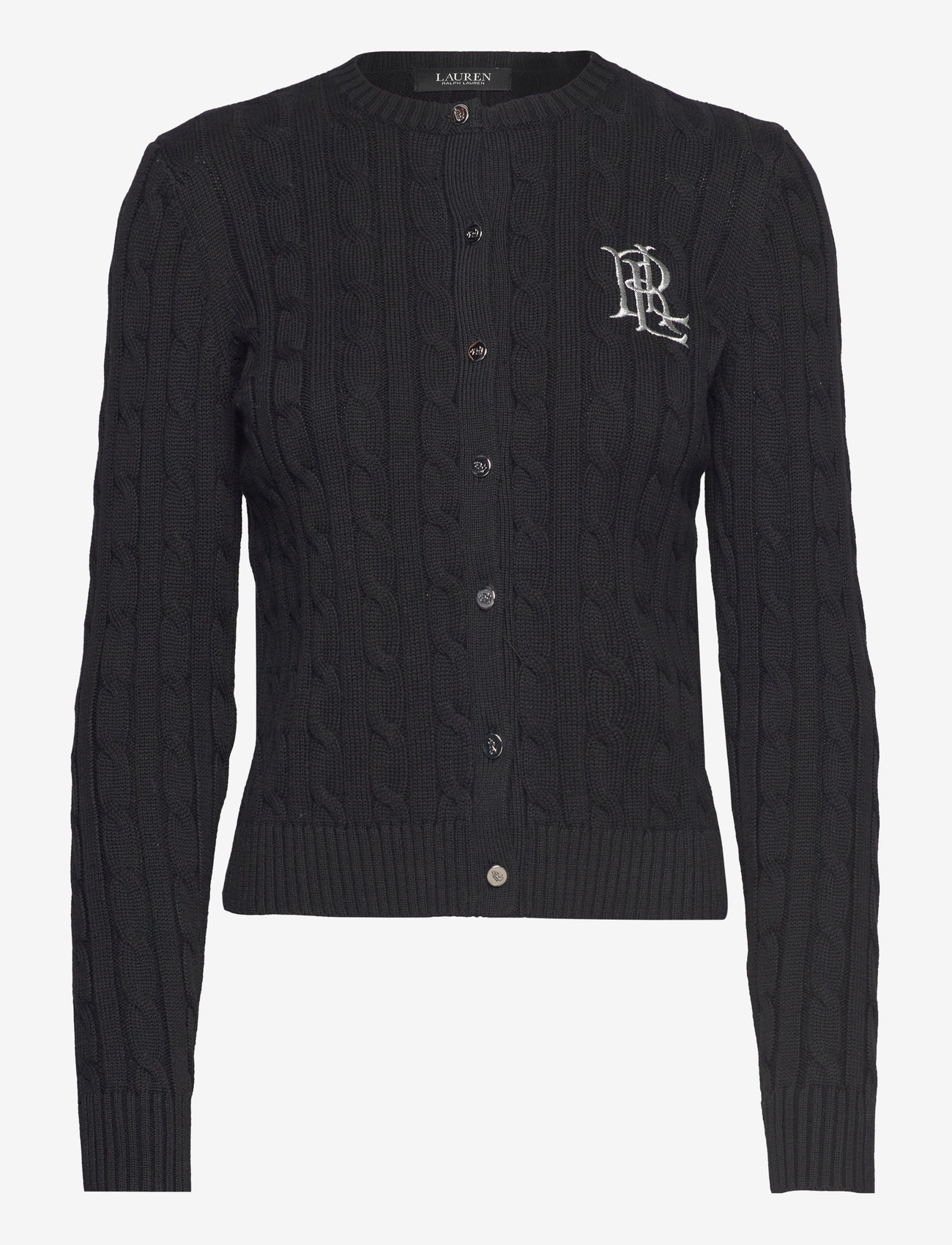 Lauren Ralph Lauren - GASSED COTTON-CARDIGAN - hnepptar peysur - black - 1