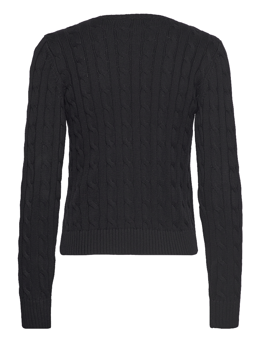 Lauren Ralph Lauren - GASSED COTTON-CARDIGAN - gilets - black - 2